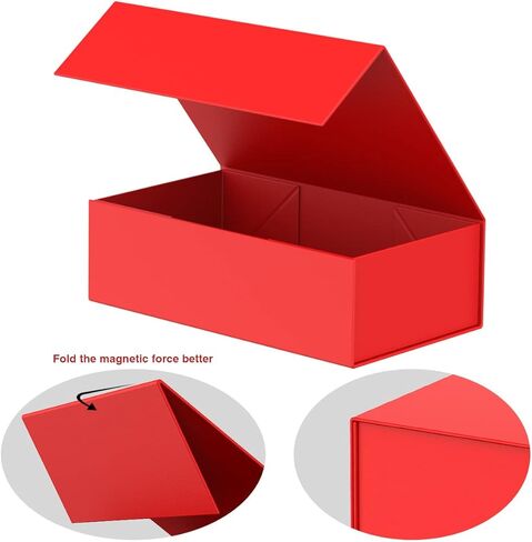 MOZRRO Gift Box with Lids, 9.85 x 5.95 x 3.15 In Magnetic Closure Gift Boxes for Gift Packaging, Gift Box for Christmas,Mothers Day,Fathers Day,Graduations,Weddings,Birthdays Gifts in Kuwait
