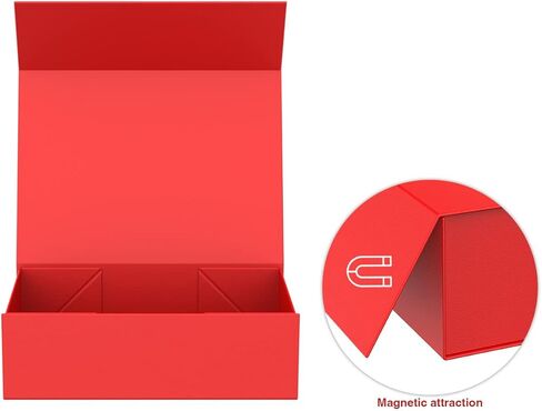 MOZRRO Gift Box with Lids, 9.85 x 5.95 x 3.15 In Magnetic Closure Gift Boxes for Gift Packaging, Gift Box for Christmas,Mothers Day,Fathers Day,Graduations,Weddings,Birthdays Gifts in Kuwait
