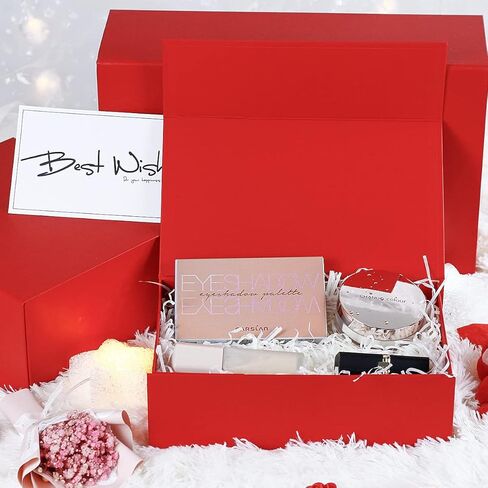 MOZRRO Gift Box with Lids, 9.85 x 5.95 x 3.15 In Magnetic Closure Gift Boxes for Gift Packaging, Gift Box for Christmas,Mothers Day,Fathers Day,Graduations,Weddings,Birthdays Gifts in Kuwait