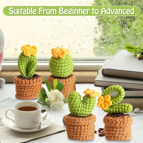 زوكون مجموعة كروشيه للمبتدئين، مجموعة كروشيه مكونة من 4 قطع مع تعليمات خطوة بخطوة ودروس فيديو تعليمية، مجموعة كروشيه للمبتدئين، مجموعة كاملة للمبتدئين (منتج حاصل على براءة اختراع) in Kuwait