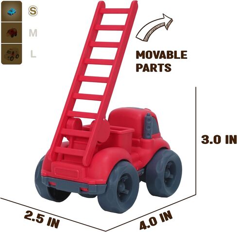 Zing Plantastic City Vehicles - Double Pack (Small Size) - Cement Mixer and Dump Truck - Made from 40% Wheat Straw Material – Pretend Play Toy for Age 3 and Up in Saudi Arabia