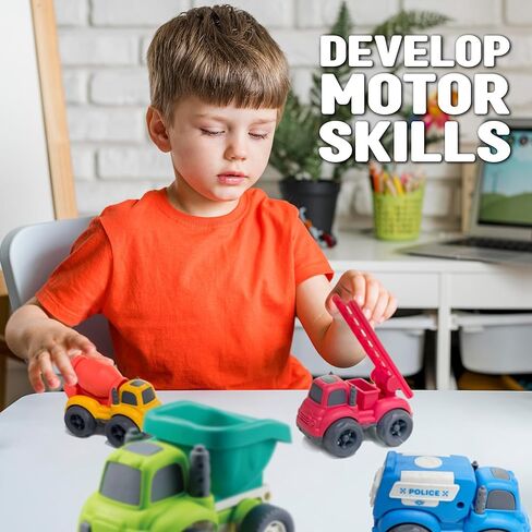 Zing Plantastic City Vehicles - Double Pack (Small Size) - Cement Mixer and Dump Truck - Made from 40% Wheat Straw Material – Pretend Play Toy for Age 3 and Up in Saudi Arabia