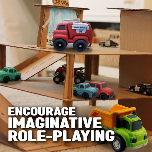 Zing Plantastic City Vehicles - Double Pack (Small Size) - Cement Mixer and Dump Truck - Made from 40% Wheat Straw Material – Pretend Play Toy for Age 3 and Up in Saudi Arabia