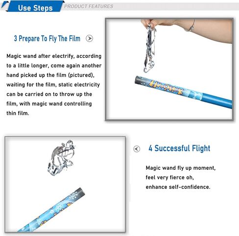 Unitech Toys Fun Fly Stick Magic Blue Levitation Wand Science Toys Electric Static Wand 10 Flying Shapes in Saudi Arabia