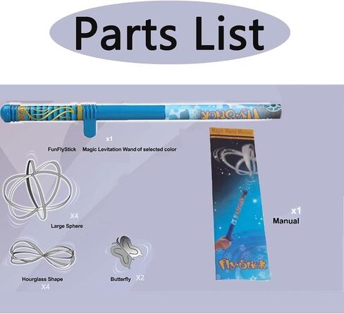 Unitech Toys Fun Fly Stick Magic Blue Levitation Wand Science Toys Electric Static Wand 10 Flying Shapes in Saudi Arabia