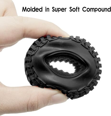OGRC Super Soft 1.0 Crawler Tires All Terrain Tires for SCX24 C10/JLU/Bronco/Gladiator/Deadbolt/FCX24 1/24 Crawler Upgrades，54 * 19mm in Saudi Arabia