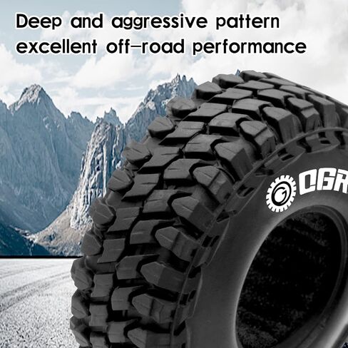 OGRC Super Soft 1.0 Crawler Tires All Terrain Tires for SCX24 C10/JLU/Bronco/Gladiator/Deadbolt/FCX24 1/24 Crawler Upgrades，54 * 19mm in Saudi Arabia