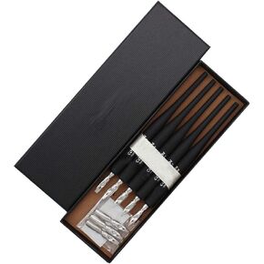 Plastic Professional Manga Gothic Pen Dip Pen Set with 5 Nibs Manga Calligraphy Drawing Pen Kit - 5 Pcs, Black