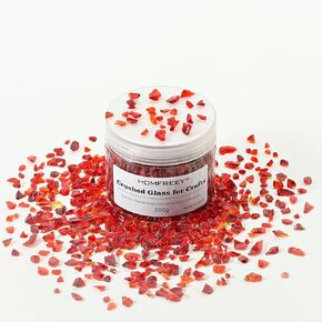 رقائق زجاجية مكسورة غير منتظمة باللون الأزرق البحري، زجاج مكسر متلألئ بكريستال 3-6 مم، من أجل حرف الراتنج/خزان الأسماك المزهرية/حجر ملء قاعدة الشمعة، أو قطع زجاجية ملونة لتزيين حائط أرضية الحديقة (200 جم) in Kuwait