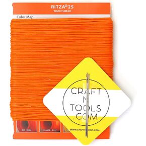Amber Glow 0.6mm RITZA 25 Tiger Thread for Leather Craft | Waxed Tiger Thread | Ritza 25 Thread | Waxed Polyester | Saddlers Thread in Kuwait