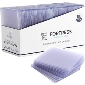 Fortress Trading 3" x 4" Peel Off Clear Regular Top Loaders for Cards Sleeves Basketball Card Protectors Toploader Protectors 100ct Baseball Card Sleeves Trading Card Sleeve Baseball Card Top Loaders in Saudi Arabia