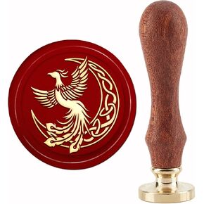 CRASPIRE Crow Wax Seal Stamp Halloween Raven Sealing Wax Stamps Moon Vintage 30mm Removable Brass Head Sealing Stamp with Wooden Handle for Wedding Invitations Envelope Wrap in Saudi Arabia