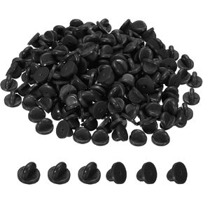 PATIKIL Rubber Pin Backs, 200 Pack Lapel Pin Backing Locking Pin Keepers Brooch Holder for Uniform Badge Hat Tie, Blue