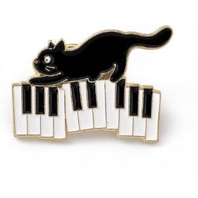 UR URLIFEHALL 10 Pcs Piano Cat Pin Cartoon Cat Enamel Pin Music Brooch Pin for Backpacks Badges Clothing Bags Jackets