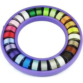 Simthread Size A/Class 15 /SA156 Prewound Bobbin Thread 60wt Filament Polyester Embroidery Threads 26-Pack Set (26 Assorted Colors) in Kuwait
