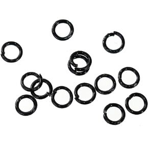 500 Pieces - 6mm Jump Rings - Black - 18 Gauge (1mm Thickness)
