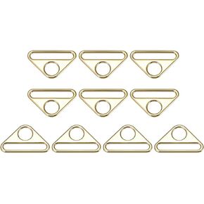 uxcell Triangle Buckle Adjuster Triangle D Rings Adjuster Triangle with bar Swivel Clip for Bag Strap,