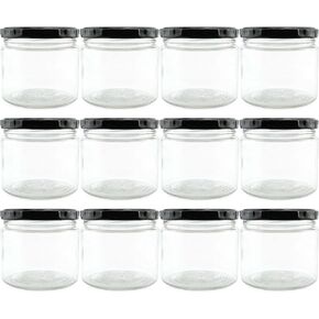 برطمانات صلصة فارغة سعة 10 اونصة من كورنوكوبيا (12 قطعة)؛ حاويات زجاجية شفافة لصنع الشموع او الصلصات in Kuwait