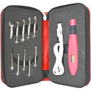 كتاب اثينا اليمنتس مجموعة خطافات كروشيه مضيئة مريحة قابلة للتبديل مع اضواء LED وعداد غرز كروشيه رقمي. خطافات كروشيه مضيئة قابلة لاعادة الشحن in Kuwait