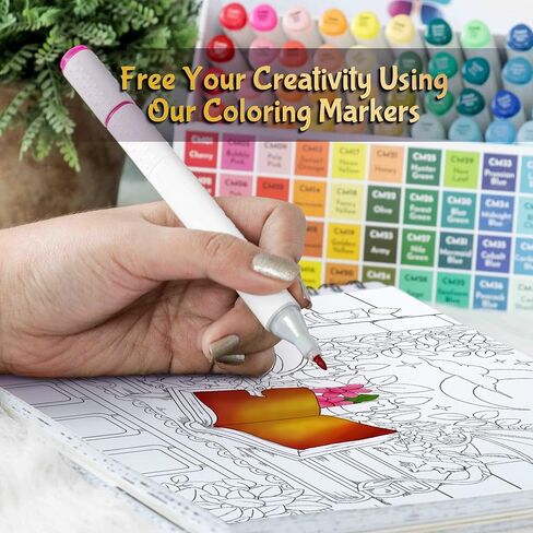 كتاب تلوين للبالغين 50 ملبوس حلزوني، 50 تصميماً أصلياً مع صفحات مثقبة، غلاف كتاب مقوى مسطح، ورق حبر منفوخ | للفنون والحرف اليدوية، كتب تلوين لاسترخاء البالغين in Kuwait