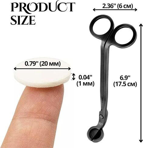 BELMAKS 3 in 1 Candle Wick Trimmer Candle Accessory Set Wick Dipper Candle Accessories for Candle Care Candle Scissors Candle Snuffer Wick Trimmer Candle Snuffer Extinguisher Black Candle Care Kit in Kuwait