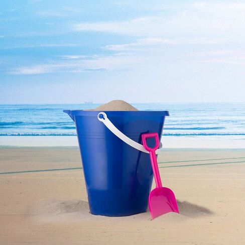 4E's Novelty 9" Large Sand Bucket with Shovel [12 Pack Bulk] Beach Buckets - Beach Toys for Kids & Toddlers, Party Favors Holders in Saudi Arabia