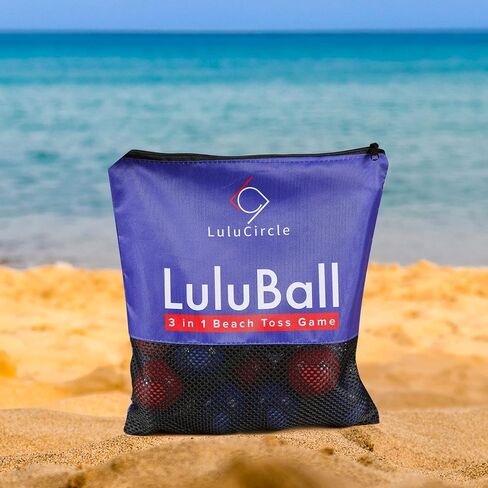 LuluBall Outdoor Beach Toss Game Set, Beach Games, The Beach Must-Have Game for Family Adult Kids Friends (American Blue) in Kuwait