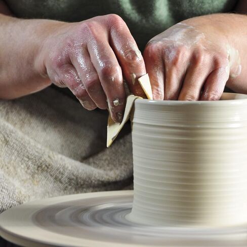 بينجوين بوتري - شمواه شمواه مقصوص مسبقًا لتنعيم حافة الوعاء - فائق النعومة - مقاس S - يناسب راحة يدك (مجموعة من 5 قطع) in Kuwait