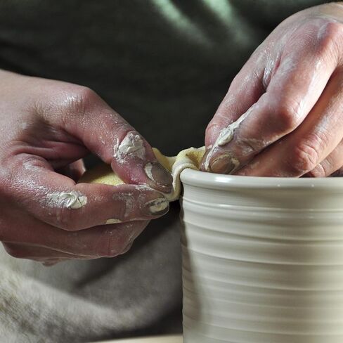 بينجوين بوتري - شمواه شمواه مقصوص مسبقًا لتنعيم حافة الوعاء - فائق النعومة - مقاس S - يناسب راحة يدك (مجموعة من 5 قطع) in Kuwait