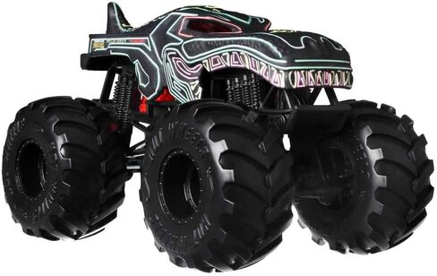 Hot Wheels Monster Trucks Oversized 1:24 Scale Diecast Neon Mega Wrex in Saudi Arabia