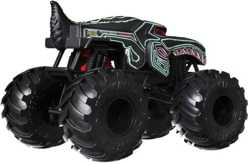 Hot Wheels Monster Trucks Oversized 1:24 Scale Diecast Neon Mega Wrex in Saudi Arabia