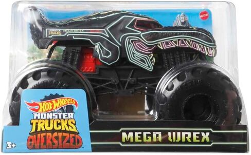 Hot Wheels Monster Trucks Oversized 1:24 Scale Diecast Neon Mega Wrex in Saudi Arabia