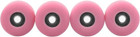 Teak Tuning Premium Fingerboard Apex Bearing Wheels, Strawberry - Matte Finish - New Street Style, Custom Teak Urethane - Custom Bearing Lock Pocket - 77D Hardness, 7.7mm Dia. - Made in The USA in Saudi Arabia
