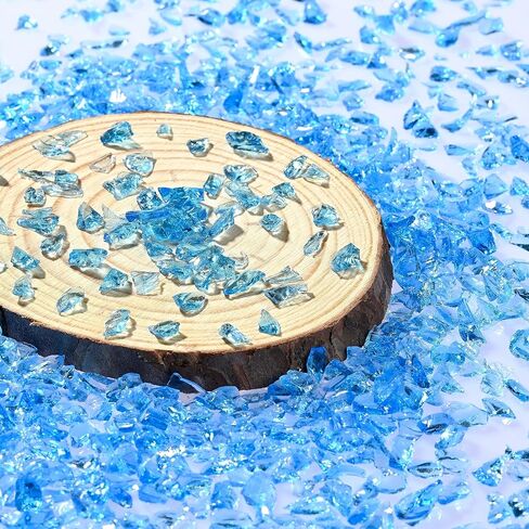 Black Green Blunt Crushed Glass Sprinkles,for Crafts Jewelry Making and DIY Resin Molds Decoration Glass Chips,3-6mm Glitter Colorful Clear Chunky Glass Shards,Broken Glass Crystals Sparkle.(200g) in Saudi Arabia