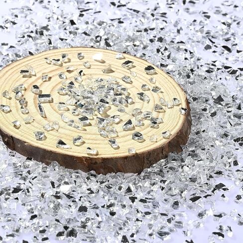 Black Green Blunt Crushed Glass Sprinkles,for Crafts Jewelry Making and DIY Resin Molds Decoration Glass Chips,3-6mm Glitter Colorful Clear Chunky Glass Shards,Broken Glass Crystals Sparkle.(200g) in Saudi Arabia