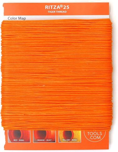 Amber Glow 0.6mm RITZA 25 Tiger Thread for Leather Craft | Waxed Tiger Thread | Ritza 25 Thread | Waxed Polyester | Saddlers Thread in Kuwait