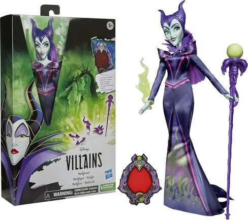 ديزني دمية الاشرار ماليفيسنت، اكسسوارات وملابس قابلة للازالة، لعبة ديزني Villains للاطفال من سن 5 سنوات فما فوق، F4561 in Saudi Arabia
