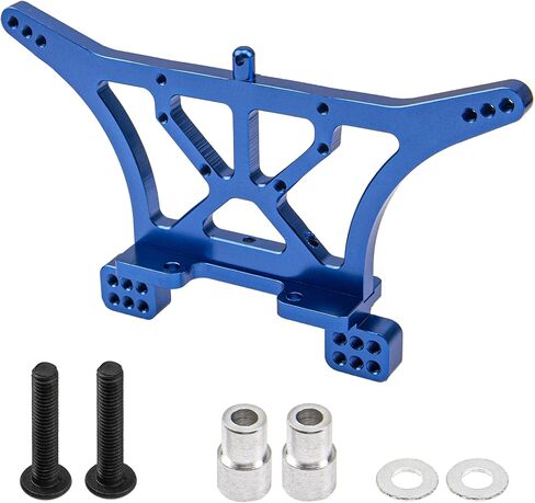 ShareGoo Aluminum Alloy Rear Shock Tower Mounts Replacement 3638 Compatible with Traxxas 2WD Slash Rustler Ford Stampede F-150 Raptor 1/10 RC Car (Blue) in Saudi Arabia