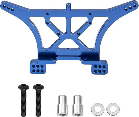 ShareGoo Aluminum Alloy Rear Shock Tower Mounts Replacement 3638 Compatible with Traxxas 2WD Slash Rustler Ford Stampede F-150 Raptor 1/10 RC Car (Blue) in Saudi Arabia