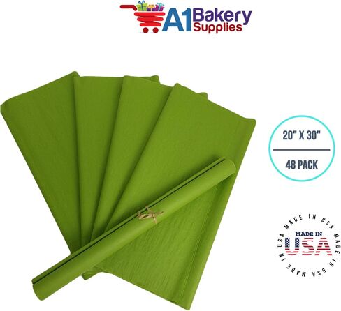 Oasis Green Tissue Paper 20 Inch X 30 Inch 48 Sheets Premium Gift Wrap Tissue Paper Made in USA in Saudi Arabia