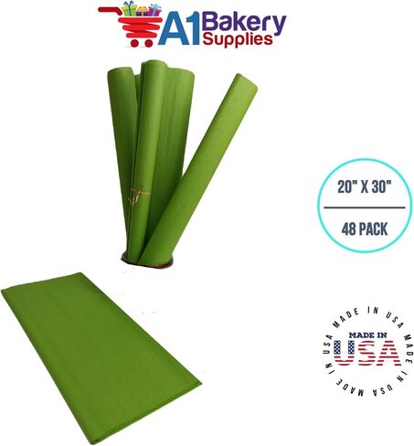 Oasis Green Tissue Paper 20 Inch X 30 Inch 48 Sheets Premium Gift Wrap Tissue Paper Made in USA in Saudi Arabia