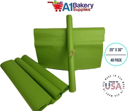 Oasis Green Tissue Paper 20 Inch X 30 Inch 48 Sheets Premium Gift Wrap Tissue Paper Made in USA in Saudi Arabia
