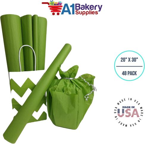 Oasis Green Tissue Paper 20 Inch X 30 Inch 48 Sheets Premium Gift Wrap Tissue Paper Made in USA in Saudi Arabia