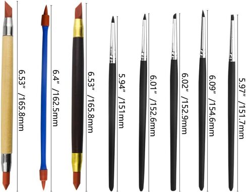 TOVOT 8PCS Rubber Tip Paint Brushes Two-Head Clay Shaper Tools Sculpture Carving Tools for Modeling Craving Shaping in Kuwait