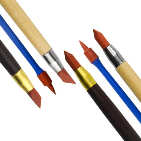 TOVOT 8PCS Rubber Tip Paint Brushes Two-Head Clay Shaper Tools Sculpture Carving Tools for Modeling Craving Shaping in Kuwait