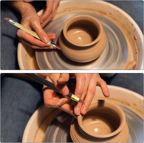 TOVOT 8PCS Rubber Tip Paint Brushes Two-Head Clay Shaper Tools Sculpture Carving Tools for Modeling Craving Shaping in Kuwait