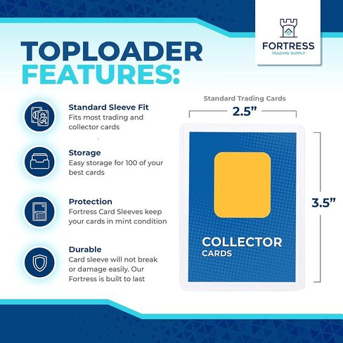 Fortress Trading 3" x 4" Peel Off Clear Regular Top Loaders for Cards Sleeves Basketball Card Protectors Toploader Protectors 100ct Baseball Card Sleeves Trading Card Sleeve Baseball Card Top Loaders in Saudi Arabia