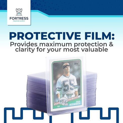 Fortress Trading 3" x 4" Peel Off Clear Regular Top Loaders for Cards Sleeves Basketball Card Protectors Toploader Protectors 100ct Baseball Card Sleeves Trading Card Sleeve Baseball Card Top Loaders in Saudi Arabia