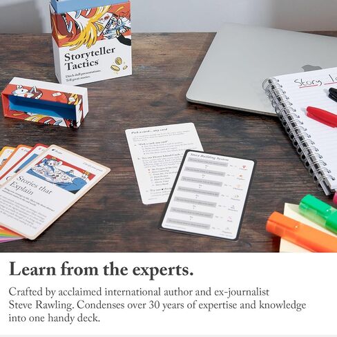 Pip Decks Storyteller Tactics Card Deck, Business Tool to Improve Your Influence and Persuasion in Workshops, Sales Pitches, Presentations and More, 54 Cards in a Case in Saudi Arabia