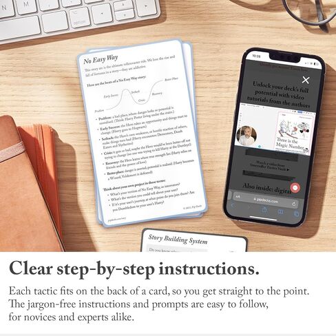 Pip Decks Storyteller Tactics Card Deck, Business Tool to Improve Your Influence and Persuasion in Workshops, Sales Pitches, Presentations and More, 54 Cards in a Case in Saudi Arabia